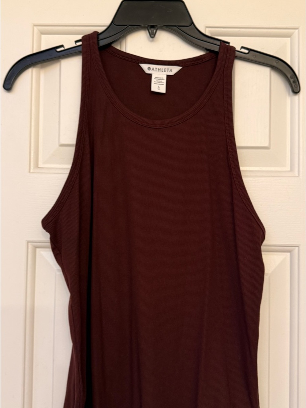 Athleta Ribbed Tank Top in Deep Burgundy